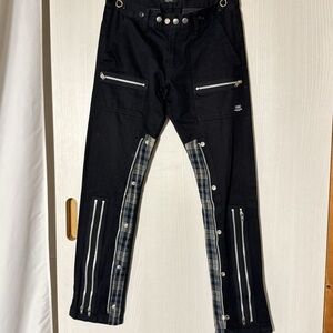 Undercover 08 AW Bondage Pants with Plaid Accents